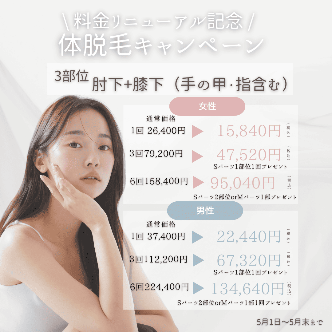 尼崎院体脱毛キャンペーン